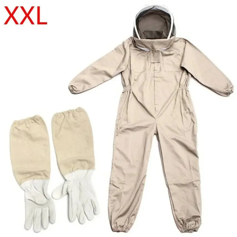 1 Set Professional Ventilated Full Body Beekeeping Suit With Gloves