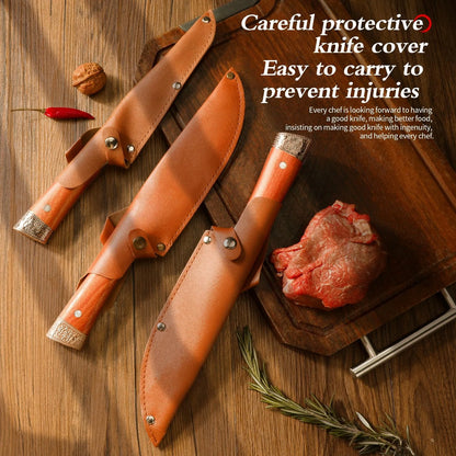 Fixed-blade skinning knife
