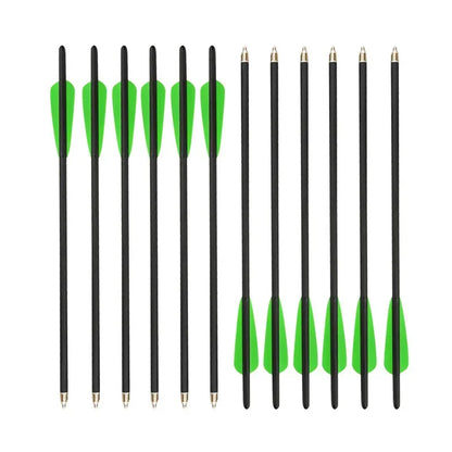 12pcs Archery Carbon Arrow 16/17/18/20/22inch Crossbow Bolts Diameter 8.8mm Arrows for Outdoor Hunting Shooting Accessories