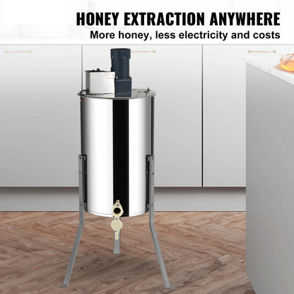 SucceBuy Honey Extractor 2 3 4 Frame Manual Electric Stainless Steel Honeycomb Spinner Crank Honey Centrifuge Beekeeping Equipment