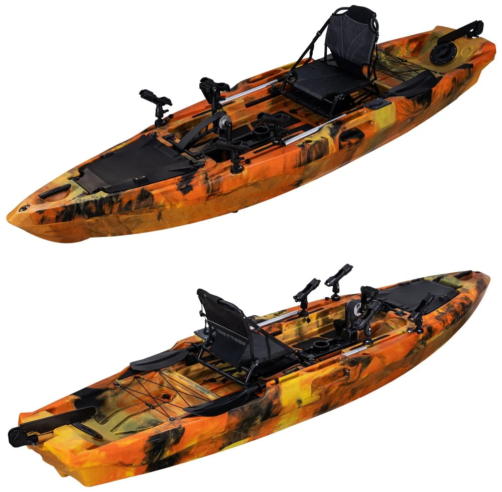 LSF 3.71 Durable Pedal Kayak for Fishing in Lake/Ocean/Rivers Plastic HDPE Material