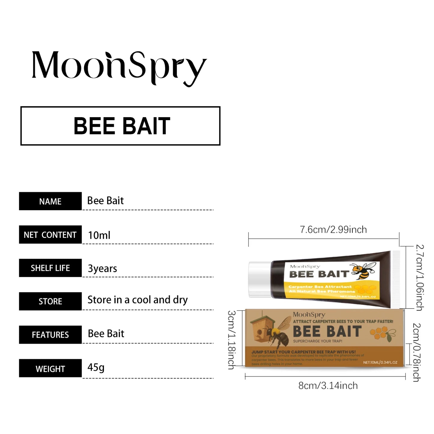 MoonSpry Bee Bait Multipurpose Outdoor Wild Bees Catching Tool Natural Honey Scent Practical Beekeeping Bee Attractant Balm 10ml