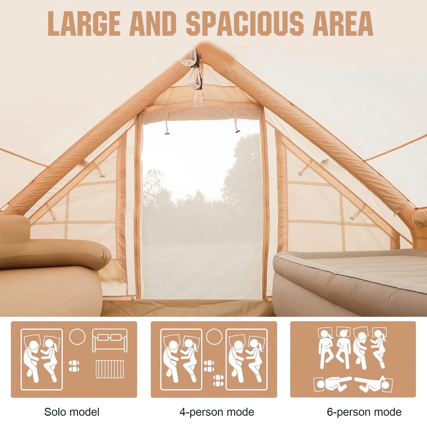 4-6 Person House Instant Camping Tent