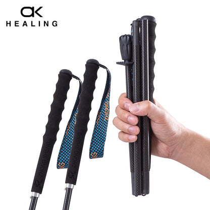 Local+ Carbon City Walking Running Sticks Lightweight T800 Carbon Fiber Collapsible Telescopic Pole Hiking Cane Trekking Poles