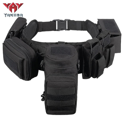 YAKEDA Tactical Battle Belt Duty Belt Law Enforcement Utility Belt Police Belt 7 in 1 Set