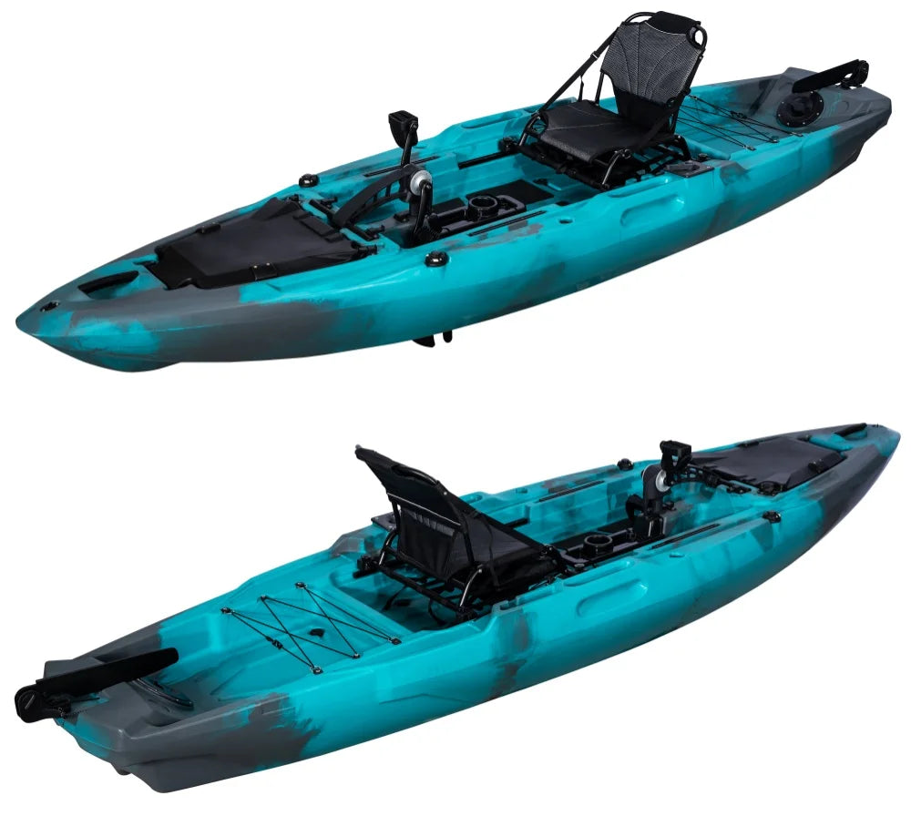 LSF 3.71 Durable Pedal Kayak for Fishing in Lake/Ocean/Rivers Plastic HDPE Material