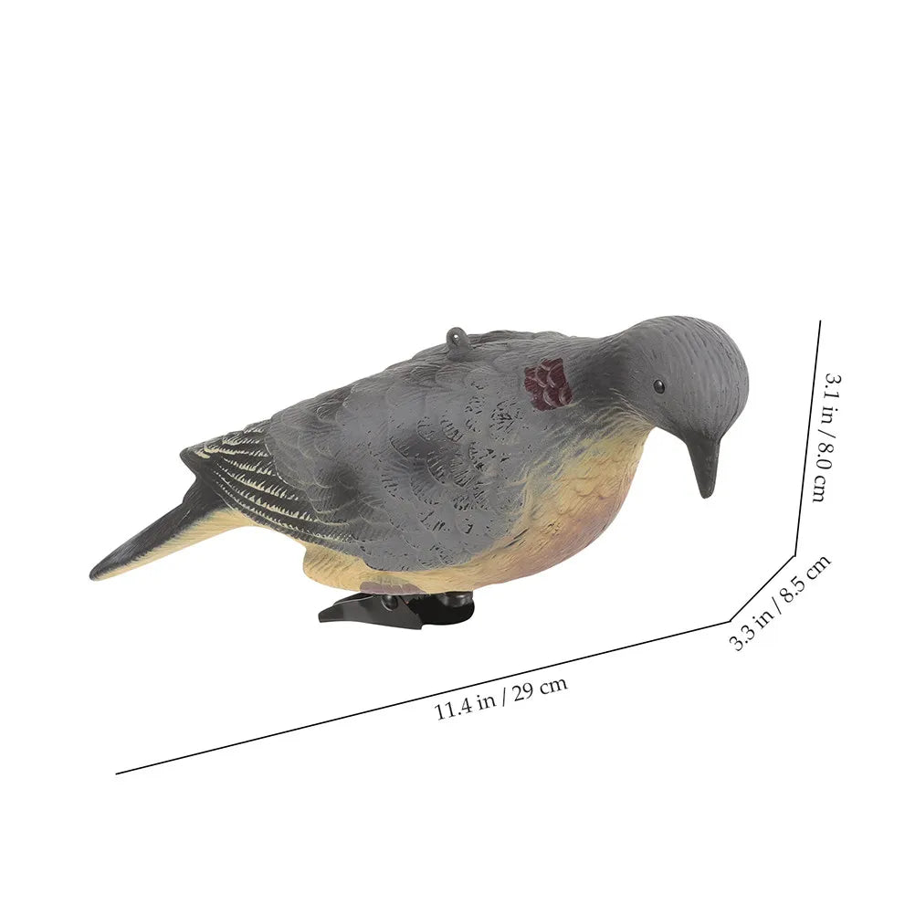 2Pcs Plastic Dove Figurines Simulation Realistic Hunting Bird Decoy