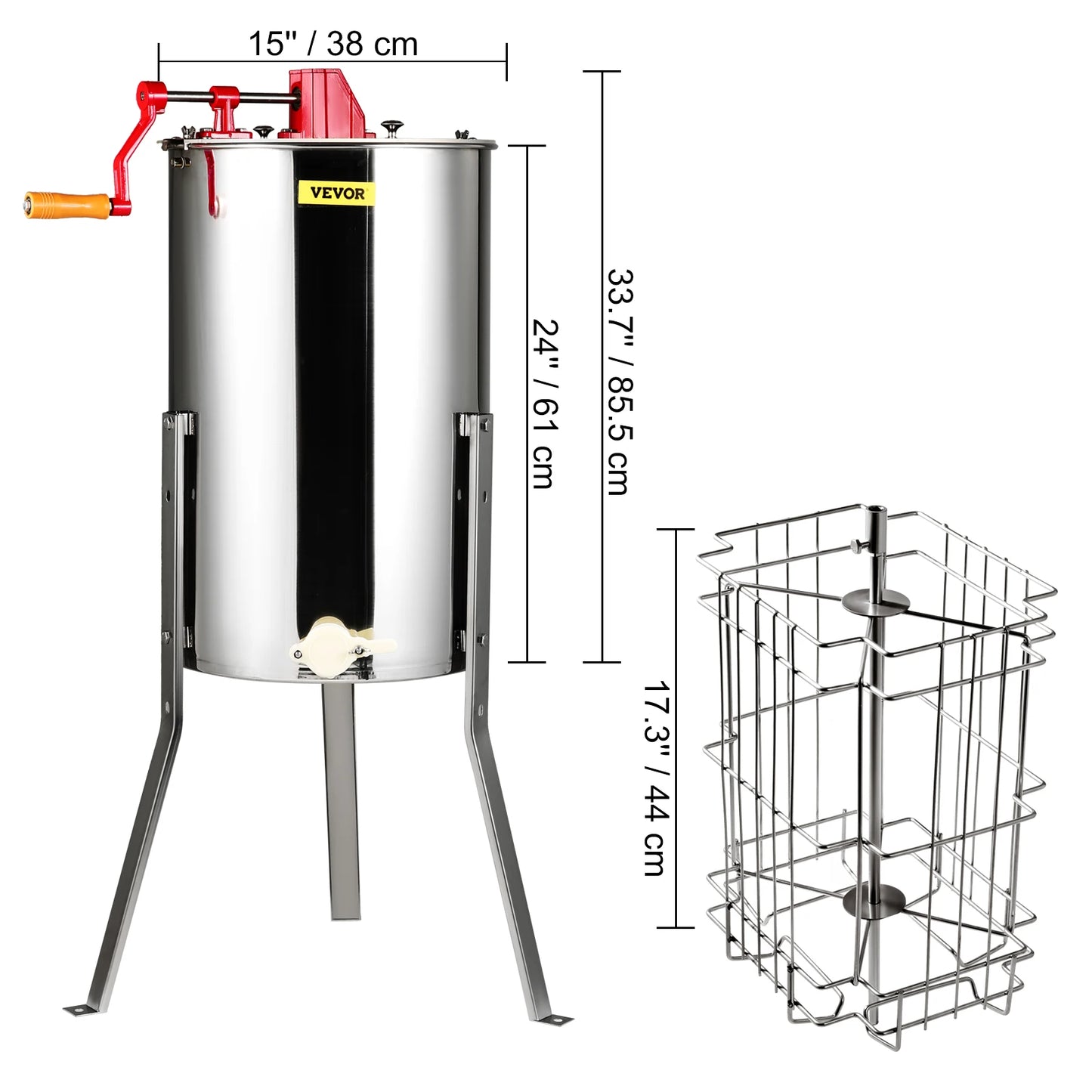 Honey Extractor 2 3 4 Frame Manual Electric Stainless Steel Honeycomb Spinner Crank Centrifuge Beekeeping Equipment