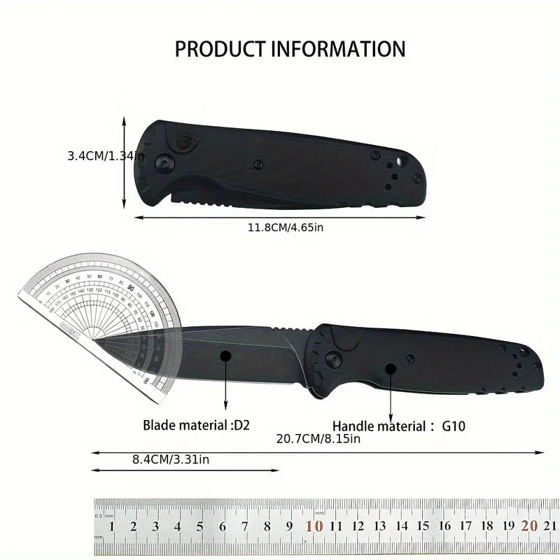 BM 4300 Folding Knife G10 Handle Wilderness Exploration, Hunting, Tactical Combat, Ergonomic Handle, EDC Multi-functional Knives