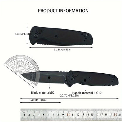 BM 4300 Folding Knife G10 Handle Wilderness Exploration, Hunting, Tactical Combat, Ergonomic Handle, EDC Multi-functional Knives