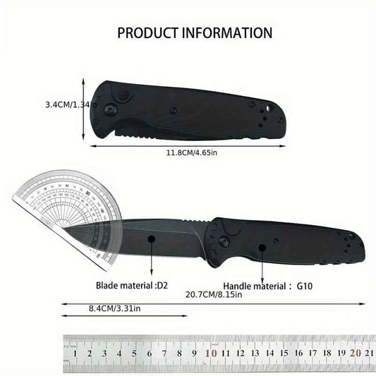 BM 4300 Folding Knife G10 Handle Wilderness Exploration, Hunting, Tactical Combat, Ergonomic Handle, EDC Multi-functional Knives