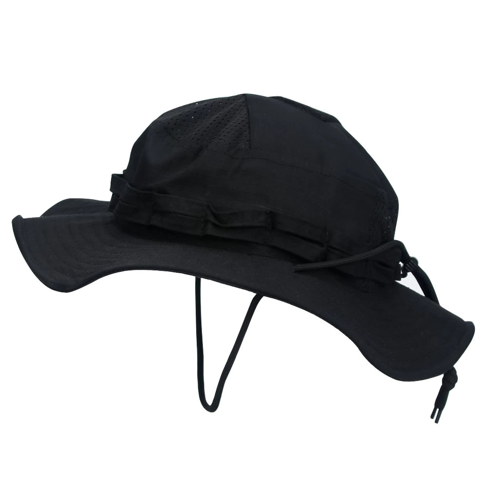 1pc/5pcs Camo Boonie Hat Sunscreen Breathable Bucket Hat Men's Outdoor Hiking Hunting Fishing Windproof Fisherman's Hat