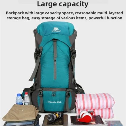 Waterproof Hiking Backpack With Rain Cover Outdoor Camping Travel Mountaineering Men Women Shoulder Climbing Traveling Bags