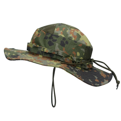 1pc/5pcs Camo Boonie Hat Sunscreen Breathable Bucket Hat Men's Outdoor Hiking Hunting Fishing Windproof Fisherman's Hat