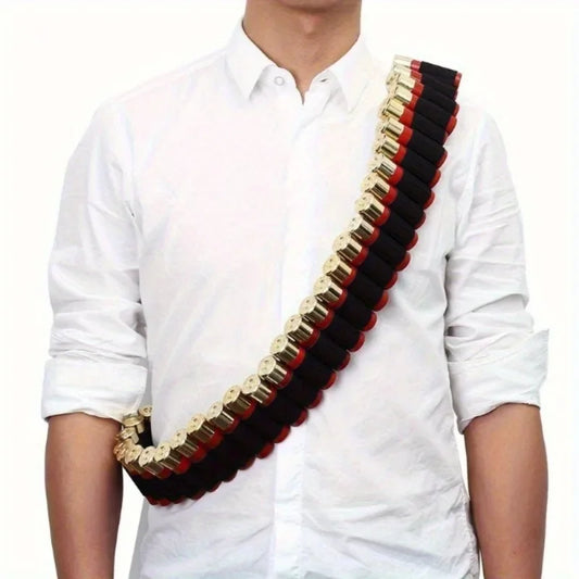1pcs Black Men 50 Rounds Belt Outdoor Hunting Belt Nylon Belt Hunting Equipment Accessories Sports and Outdoor