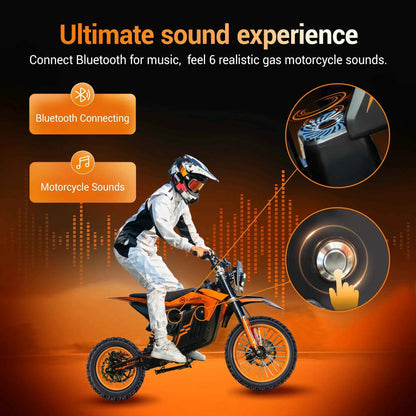 HillMiles MilePop Electric Dirt Bike Teens Adults, 2000W 48V E-Bike with Dual Suspension, Hydraulic Brakes, Off-Road Tires