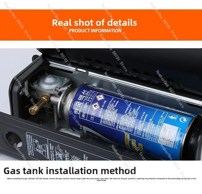 Portable Outdoor Gas Heater Stove for Camping and Ice Fishing Propane Cylinder Heating Stove for Tent Patio Portable Gas Burner