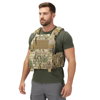 1000d Nylon Chaleco Tactico Vest Ranger-Green Tactical Gear 25x30cm Plate Carrier Molle Tactical Vest for Outdoor Hunting