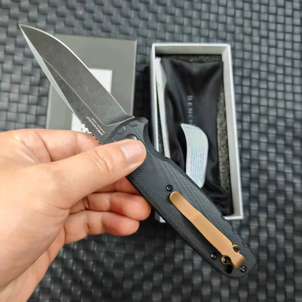 BM 4300 Folding Knife G10 Handle Wilderness Exploration, Hunting, Tactical Combat, Ergonomic Handle, EDC Multi-functional Knives