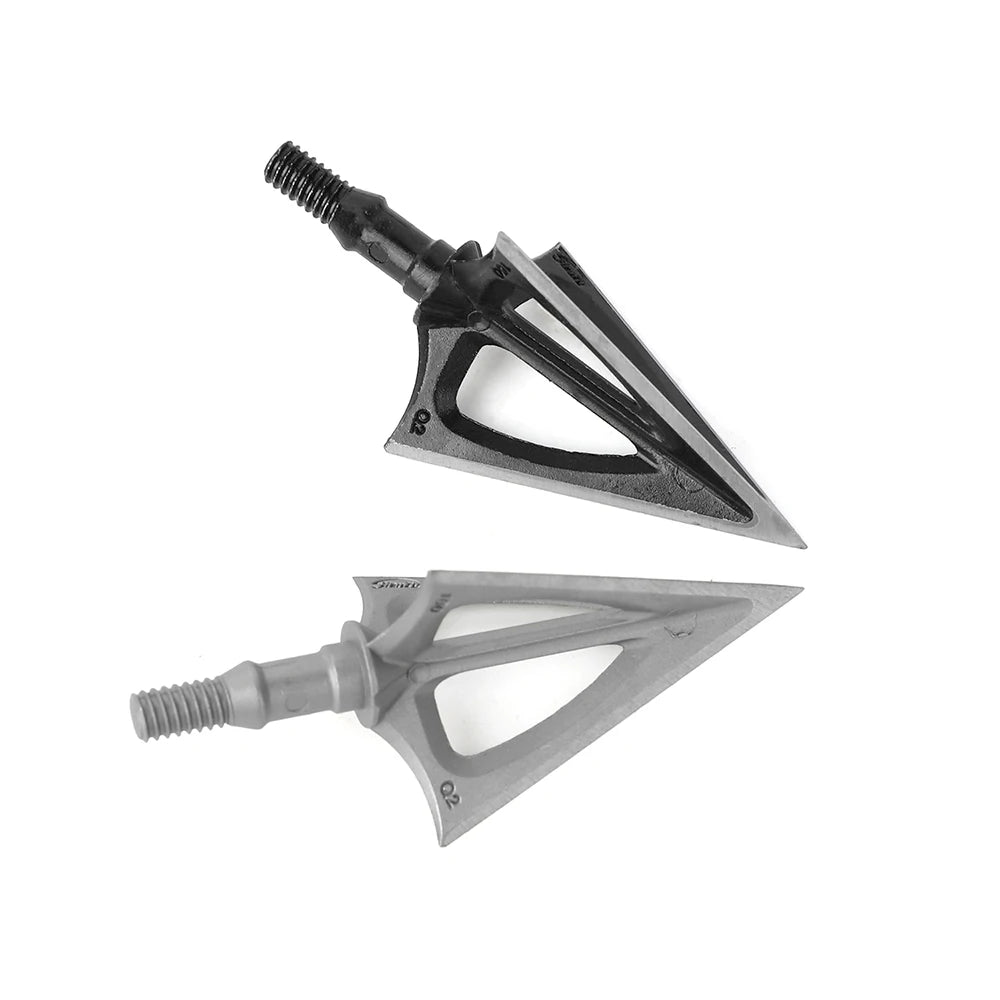 6/12pcs Hunting Broadhead 100 Grain Stainless Steel Blade Arrowheads Archery