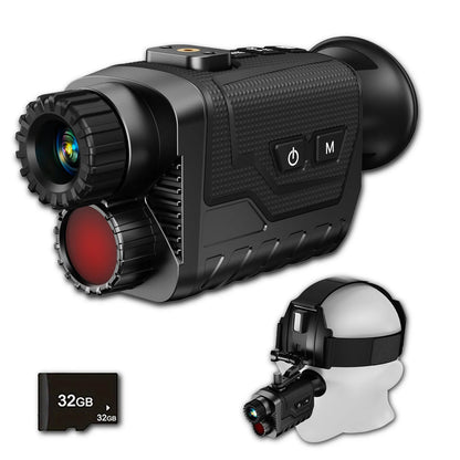 8260 Night Vision Monocular Small Compact Mini 4K Infrared NVG Goggles for 100% Darkness 400 Meters 8X Digital Zoom HD Head Mounted Digital Hands-free Flip-up Rechargeable Night Vision Monocular