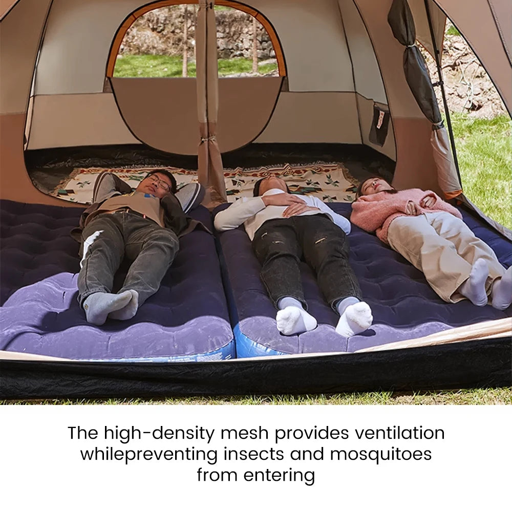 Upgraded 4 Season Camping Tent 3-12 Person Waterproof Windproof Double Layer 2 Room Family Outdoor Backpacking Equipment