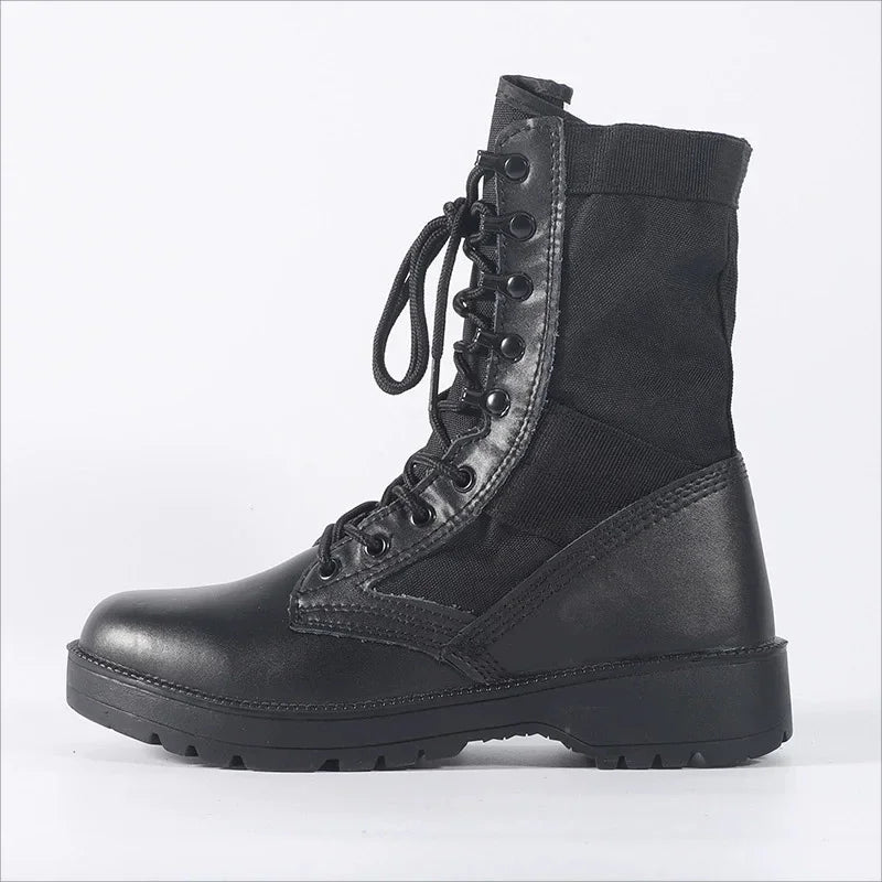 Cowhide Men Tactical Desert Boots Outdoor Combat Lightweight Non-Slip Hiking