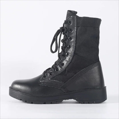 Cowhide Men Tactical Desert Boots Outdoor Combat Lightweight Non-Slip Hiking