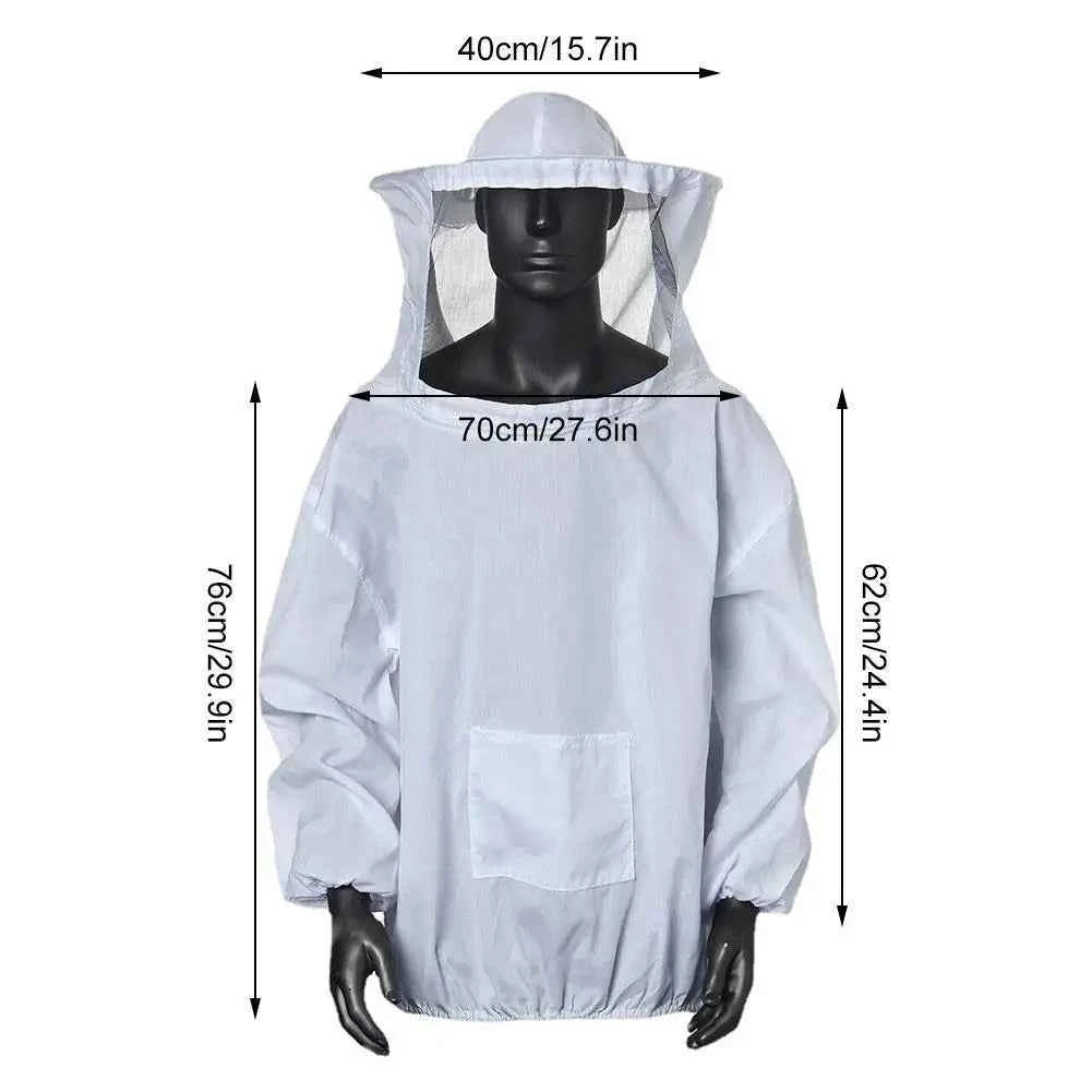 Protective Beekeeping Jacket Veil Smock Equipment Beekeeping Hat Sleeve Beekeeper Suit Apiculture Bee Dress