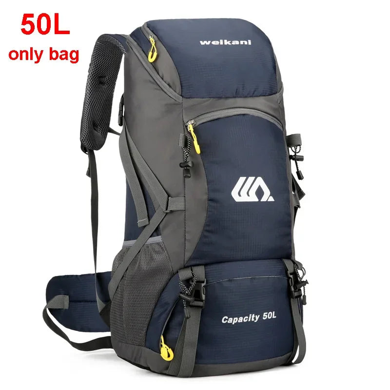 50L Travel Backpack Camping Men Large Hiking Bag Waterproof