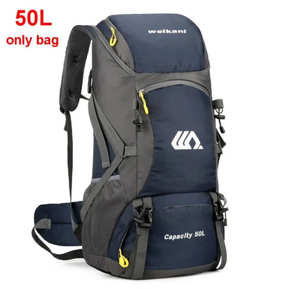 50L Travel Backpack Camping Men Large Hiking Bag Waterproof