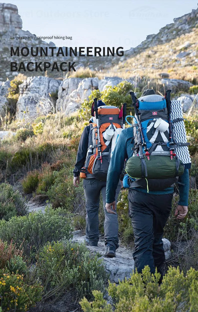Naturehike 70+5L Backpack Hiking Travel Mountaineering Knapsack Softback Large Capacity Men Waterproof Rucksack With Rain Cover