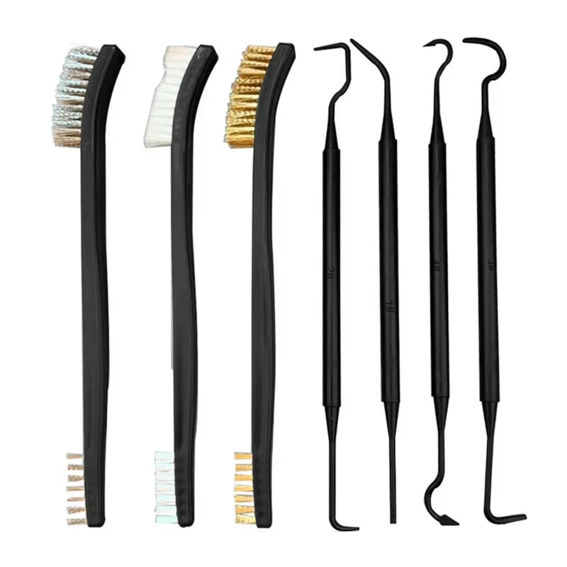 Universal Gun Cleaning Kit Steel Wire Brush Nylon Pick Set Tactical Rifle Pistol Gun Hunting Cleaning Tool Accessories