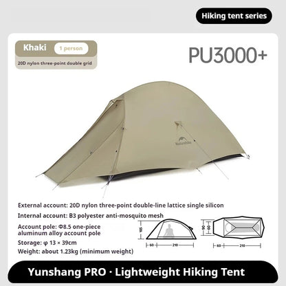 Naturehike Cloud Up Pro Trekking Tent 20D Nylon 1/2 People Tent Ultralight Portable Outdoor Travel Camping Tent With Floor Mat