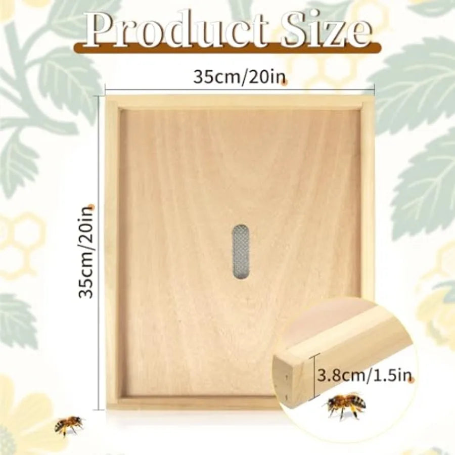 2 Pcs Bee Excape Board 8 Frame Beehive Inner Cover Honeybee Triangle Escape Screen for Langstroth Hive, Bee Hive Escapes Beekee