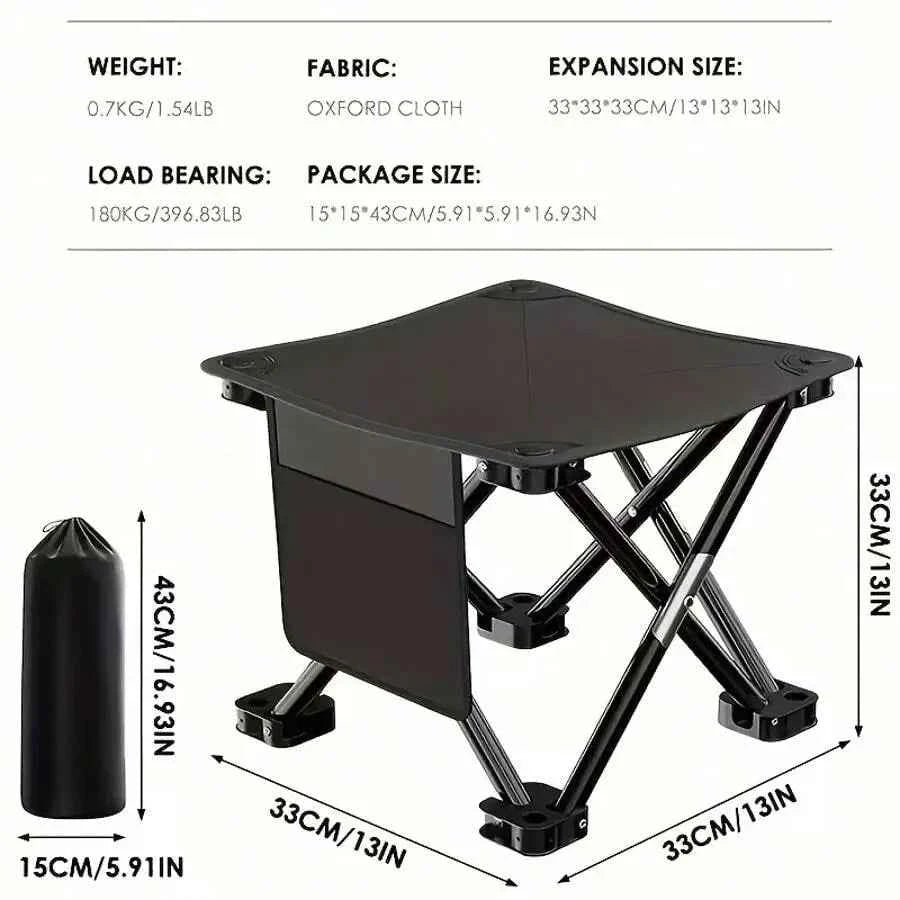 Portable Folding Camping Table With Oxford Fabric Top And Aluminum Frame For Outdoor Use