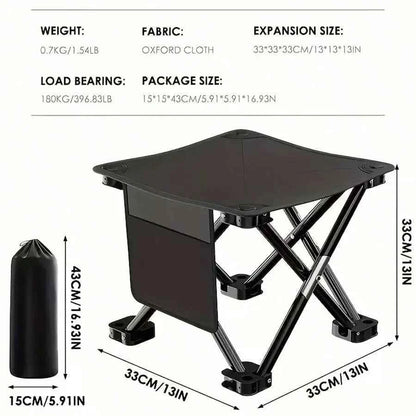 Portable Folding Camping Table With Oxford Fabric Top And Aluminum Frame For Outdoor Use