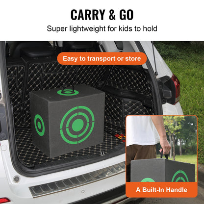 All-side Shotting  Outdoor Portable Archery Target with Carry Handle Easy Arrow Removal Visibility Easy to Transport