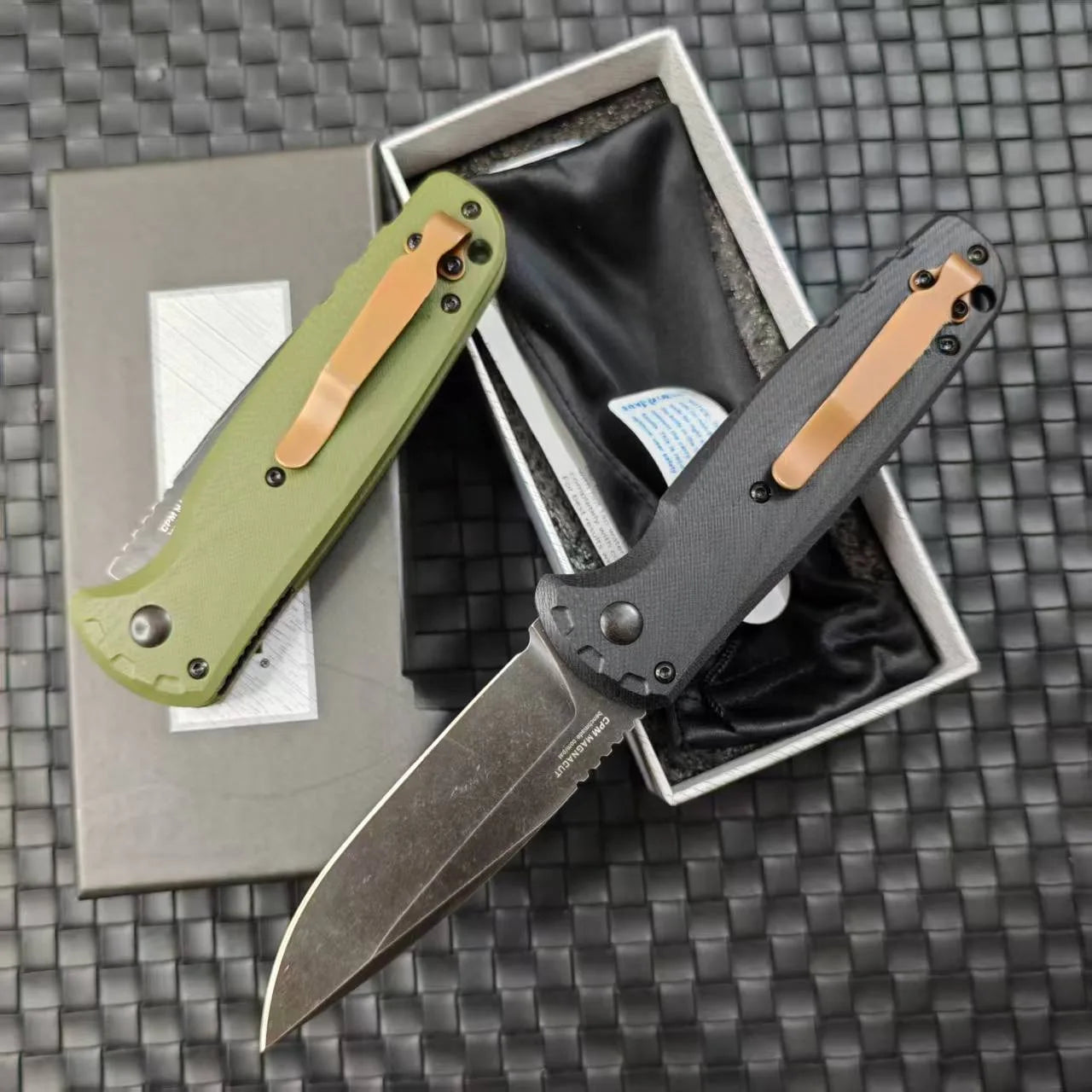 BM 4300 Folding Knife G10 Handle Wilderness Exploration, Hunting, Tactical Combat, Ergonomic Handle, EDC Multi-functional Knives