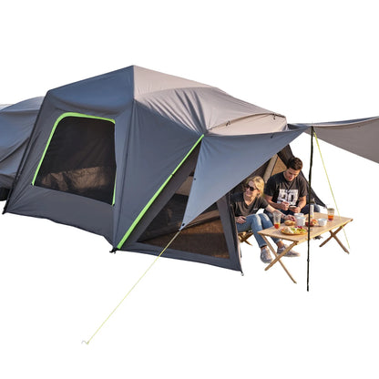 SucceBuy SUV Tent for Camping Waterproof PU2000mm Spacious Double Layer Design SUV Camping Tent with Shade Awning , Mesh Windows