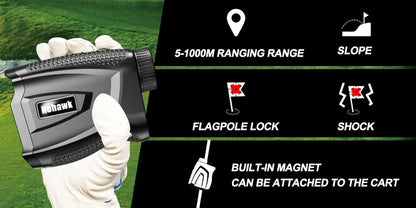 Nohawk Professional Golf Laser Rangefinder with Slope Compensation Distance Lazer Meter for G Sport Hunting Survey
