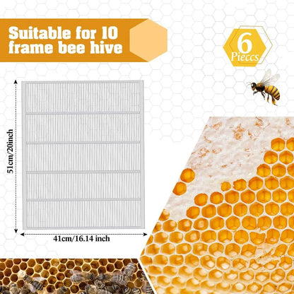 6 Pcs Metal Queen Excluder for 10 Frame Hive