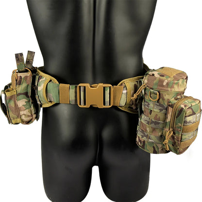 YAKEDA Tactical Battle Belt Duty Belt Law Enforcement Utility Belt Police Belt 7 in 1 Set