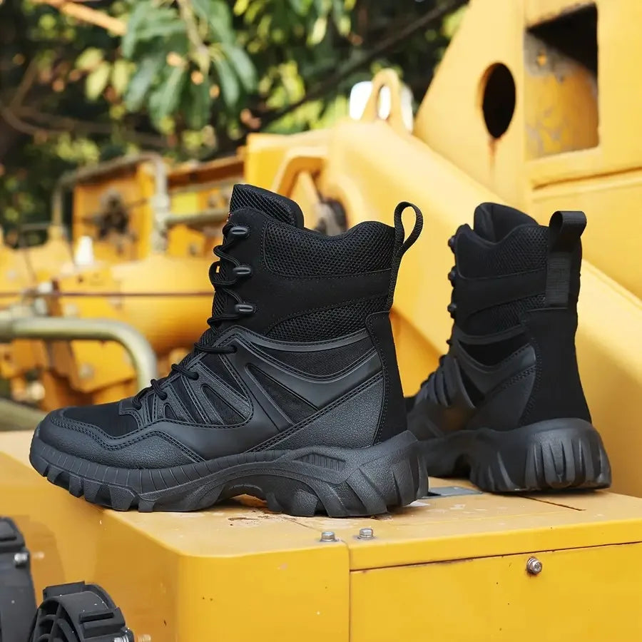 Men's Desert Training High-Top Boots Outdoor Hiking and Mountaineering Boots Lightweight and Comfortable Trekking Shoes
