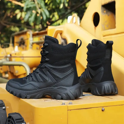 Men's Desert Training High-Top Boots Outdoor Hiking and Mountaineering Boots Lightweight and Comfortable Trekking Shoes