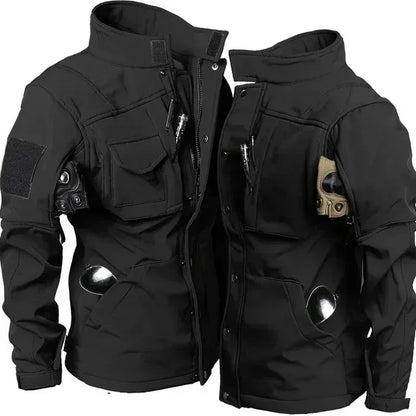 Tactical Sets Mens Thicken Outdoor Soft Shell Warm Fleece Jackets Waterproof Wear Resistant Multi Pocket Pants Hunting Clothes
