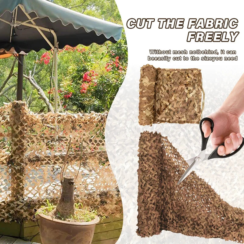 Woodland Camo Netting Military Camouflage Cover for Hunting, Camping, Hideout