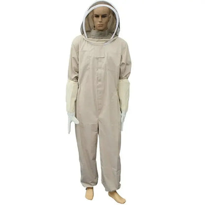 1 Set Professional Ventilated Full Body Beekeeping Suit With Gloves