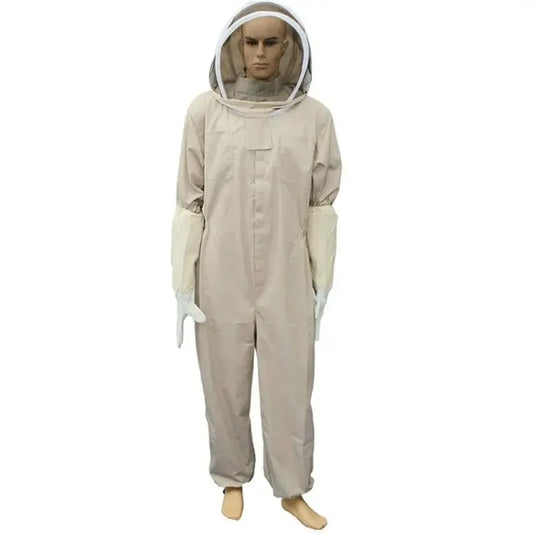 1 Set Professional Ventilated Full Body Beekeeping Suit With Gloves