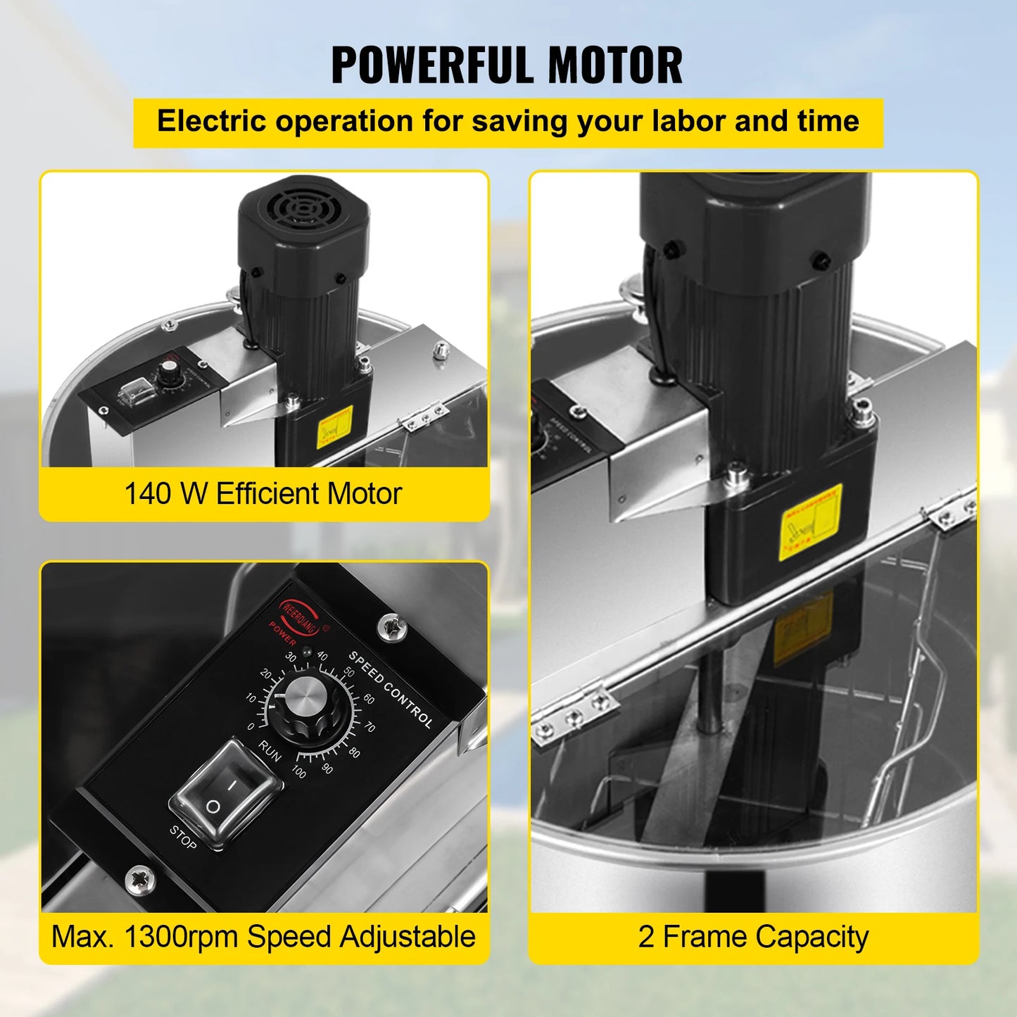 Honey Extractor 2 3 4 Frame Manual Electric Stainless Steel Honeycomb Spinner Crank Centrifuge Beekeeping Equipment